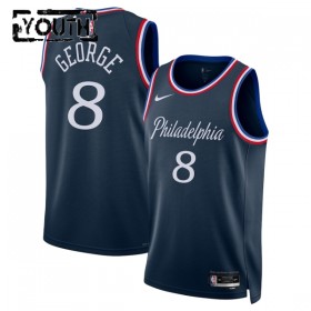 Philadelphia 76ers Trikot Paul George Nike 2025-26 City Edition Navy Swingman - Kinder
